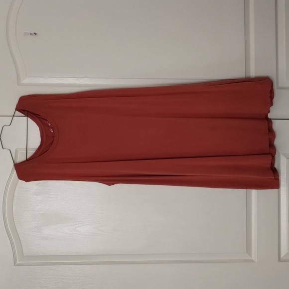 Ava & Viv Dresses & Skirts - Ava & Liv mauve T-shirt rayon jersey dress sleeveless stretch and flowy size 4X